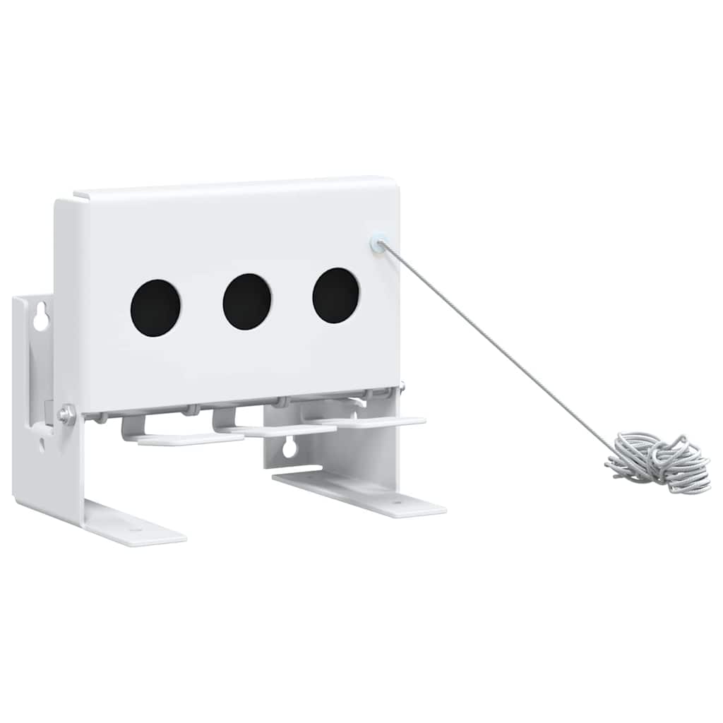 vidaXL Alvo Knockdown de Biathlon Branco 18 x 14,5 x 16 cm Aço